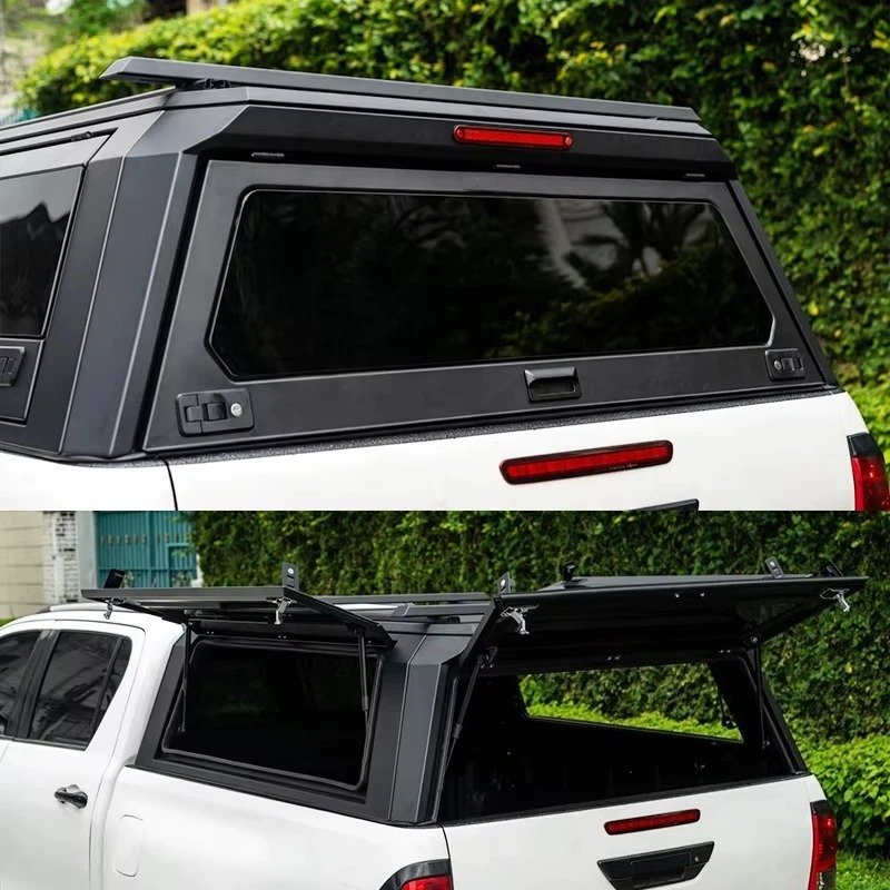 Universal Pickup Truck Canopy Aluminum/Steel Hard Top Design Waterproof Dustproof for Most 5FT-6.5FT Pickup Truck Beds